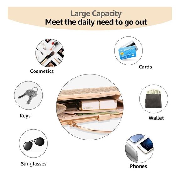 ✨ Champagne Evening Bag - Picture 4 of 6